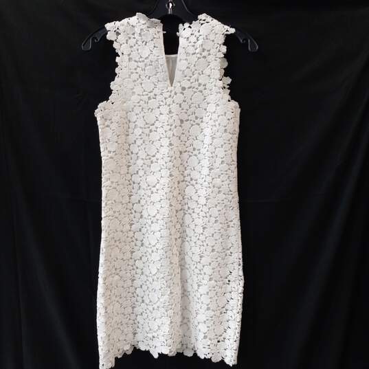 Michael Kors White Sleeveless Crochet Dress Women's Size 0 image number 2