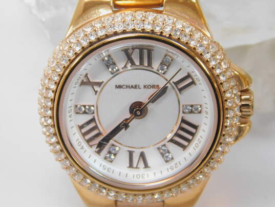 Michael Kors MK-3253 Analog & Fossil ES-2683 Chronograph CZ Bezel Women's Watches 174.7g image number 4