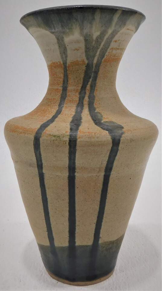 9in Pottery Vase Signed By Artist image number 1