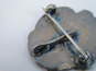 ATQ 925 Art Nouveau Maiden Woman Brooch Pin image number 4