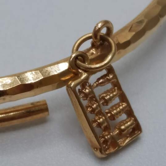 14K Gold Tubular Raddle Bracelet 5.0g image number 2