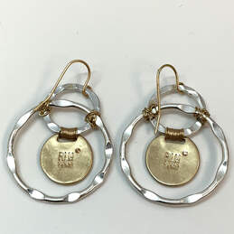 Designer Robert Lee Morris Soho Two-Tone Wire Wrapped Orbital Drop Earrings alternative image