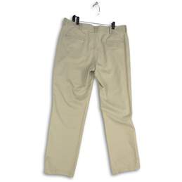 NWT Haggar Mens Tan Flat Front Welt Pocket Straight Leg Chino Pants Size 36x32 alternative image