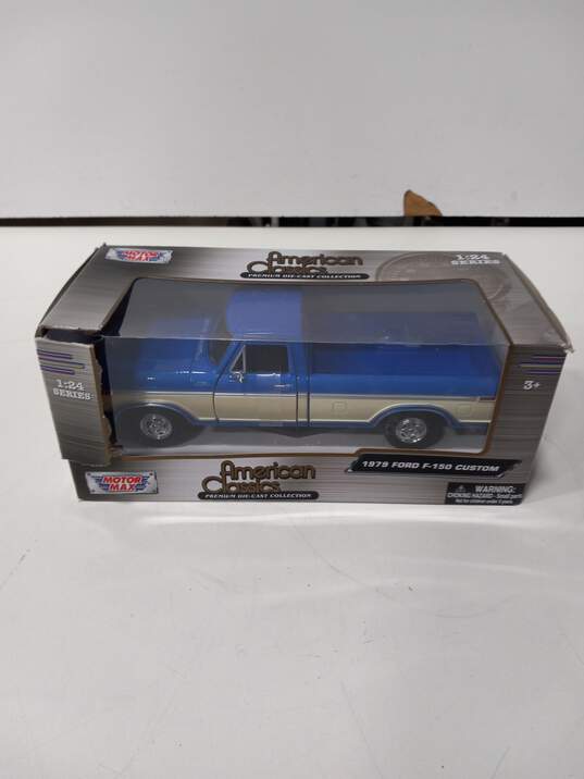 Motor Max American Classics - 1979 Ford F-150 Custom 1:24 Scale Die Cast Model Car in Box image number 1