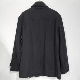 Merona Men's Black Wool Blend Pea Coat Size XL alternative image
