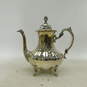 Vintage Poole Lancaster Rose EPCA Silver Plate Coffee Tea Pot Creamer Sugar Pitcher Serving Tray Platter image number 7