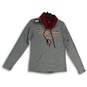 NWT Womens Gray Red Cowl Neck Long Sleeve Pullover Sweatshirt Size S image number 1