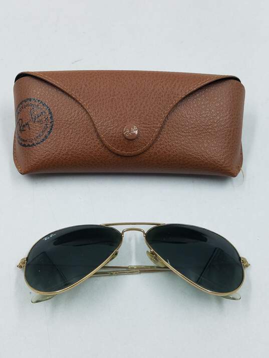 Ray-Ban Gold Aviator Large Sunglasses image number 1