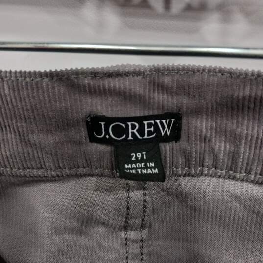 J.Crew Women's Corduroy Gray Pants Size 29T image number 4