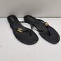 Lauren By Ralph Lauren Emalia Black Nappa Leather Flip-Flop Thong Sandals Size 8 B image number 3