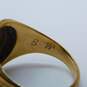 Vintage 10K Yellow Gold Blue Spinel Class Ring 4.7g image number 2