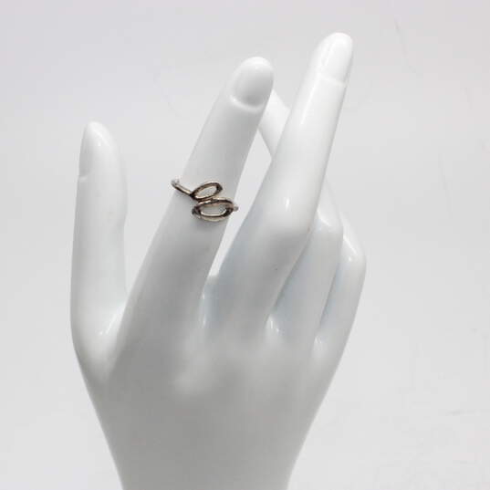 Ippolita Signed Sterling Silver Cherish Link Wrap Ring Size 3.75 - 1.3g image number 1