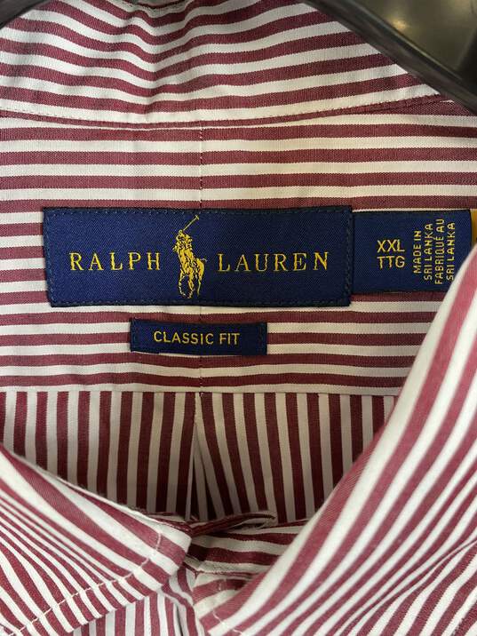 Ralph Lauren Men Red Striped Long Sleeve XXL image number 3