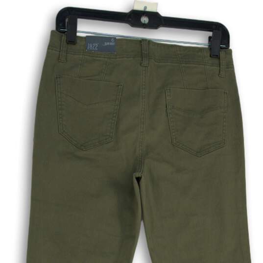 NWT Womens Green Denim Slash Pocket Slim Fit Bootcut Leg Jeans Size 6 image number 4