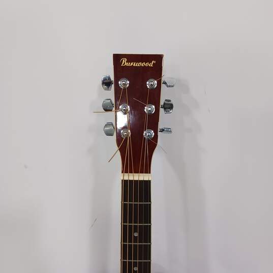 Brown Burswood Acoustic Guitar w/ Soft Blue Case image number 3