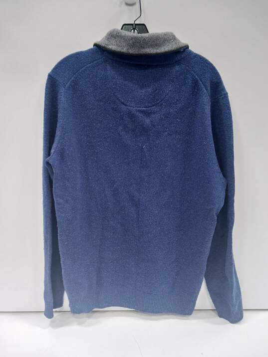 Men's Blue Pullover Sweater Size Large image number 2