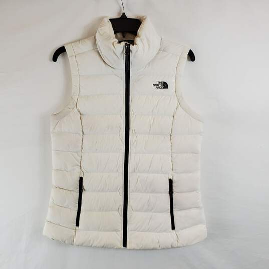 The North Face Women White Puffer Vest M image number 1