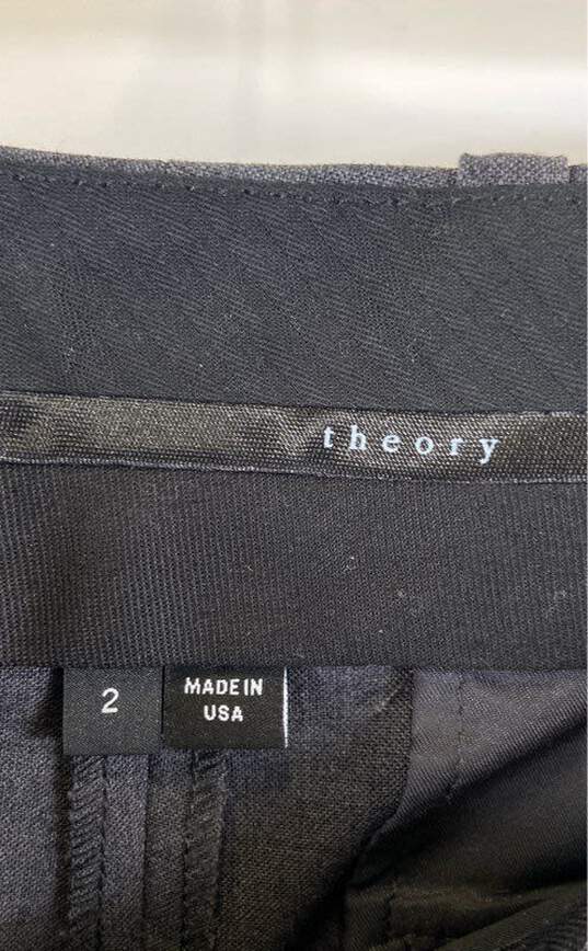 Theory Women Gray Dress Pants Sz 2 image number 3