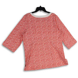 NWT Womens Pink Aubrey Split Neck 3/4 Sleeve Tunic Blouse Top Size XL alternative image