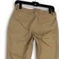 Womens Tan Flat Front Pockets Stretch Straight Leg Chino Pants Size 4 image number 4