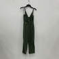 NWT Womens Striped Green Sleeveless Rica Knit Crop Jumpsuit One-Piece Sz M image number 1