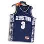 NWT Nike Mens Blue NBA Georgetown Hoyas Allen Iverson #3 Basketball Jersey Sz M image number 1