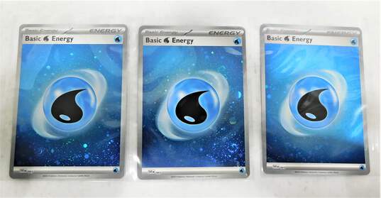 Pokemon TCG Water Energy Holofoil S&V 151 Lot of 3 Cards with SWIRLS image number 1