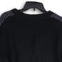 Mens Black Knitted Belt Pockets Button Front Cardigan Sweater Size Large image number 4