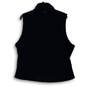 Womens Black Sleeveless Mock Neck Full-Zip Fleece Vest Size Medium image number 2