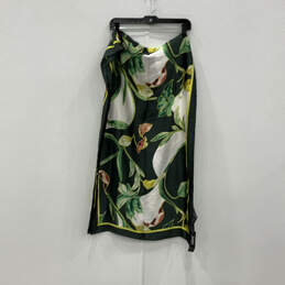 NWT Womens Green Autumn Leaves Spruce Silk Shawl Wrap Scarf Size NOS alternative image