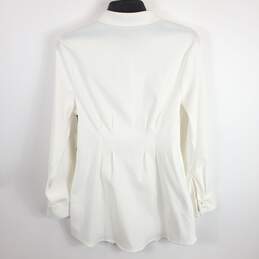 Haute Monde Women White Collar Shirt Dress L NWT alternative image
