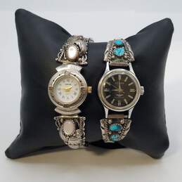Vintage Citizen & Cherokee Sterling Southwest Add on Links Lady's Quartz Watch Bundle alternative image