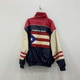 NWT Mens Multicolor Puerto Rico Long Sleeve Full-Zip Varsity Jacket Sz XXL alternative image