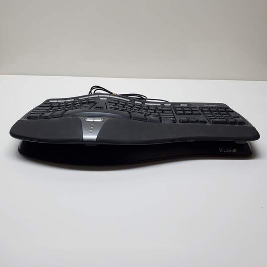 Microsoft Natural Ergonomic Keyboard With Stand 4000 v1.0 USB Wired Untested image number 1