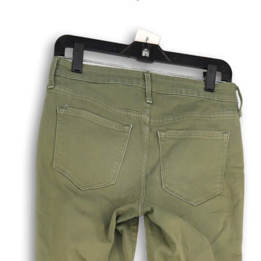 Womens Green Rockstar Mid Rise Light Wash Denim Pockets Skinny Jeans Size 6 image number 2