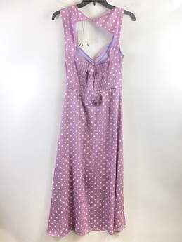 Zara Women Purple Polka Dots Maxi Slit Dress M alternative image