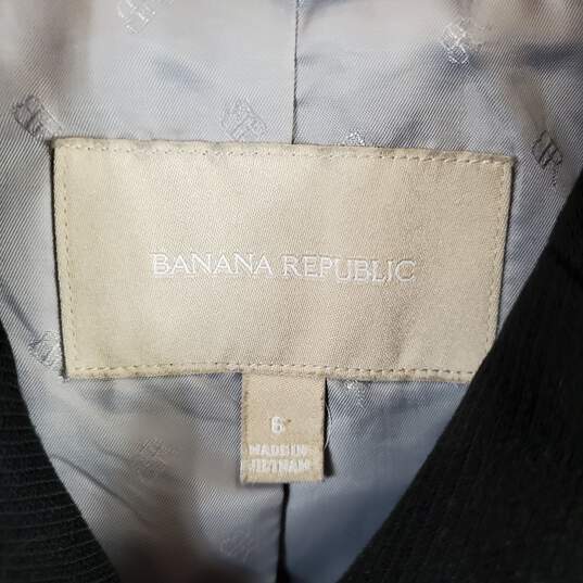 Banana Republic Women Black Double Breasted Blazer Sz 6 image number 3