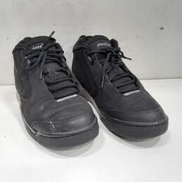 Nike Air Jordan Men's Black Leather Sneakers Size 10.5