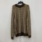 Karl Lagerfeld Womens Brown Crew Neck Long Sleeve Knitted Pullover Sweater Sz M image number 1