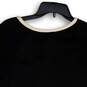 NWT Womens Black Pink Round Neck Cap Sleeve Pullover Blouse Top Size XSP image number 4