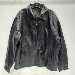 St. John's Bay Men's Black Full Zip Bomber Jacket Size  L