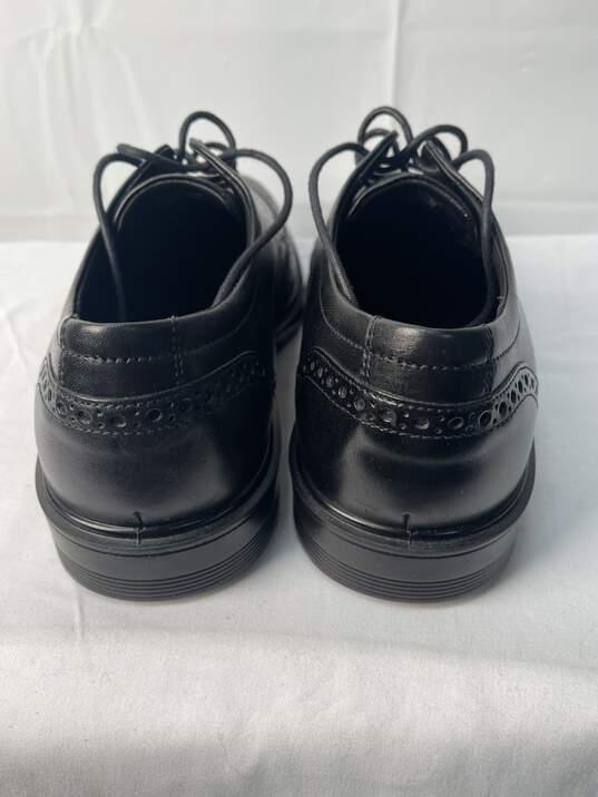 Mens Ecco Black Tie Up Dress Shoes Size 9 image number 2