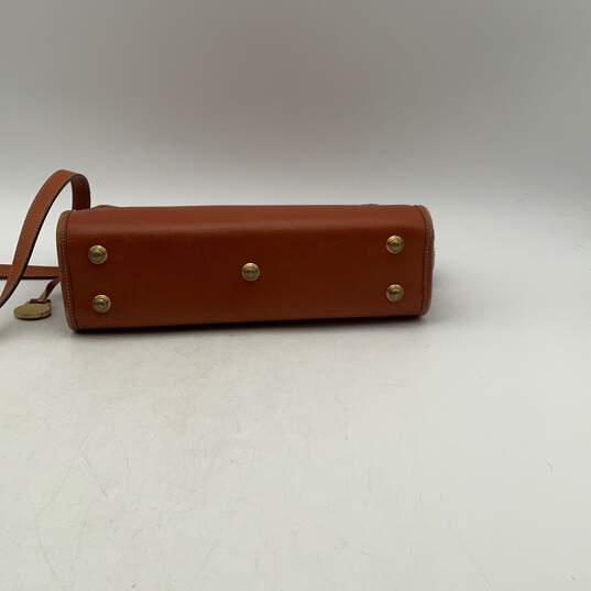 Dooney & Bourke Womens Brown Leather Adjustable Strap Crossbody Bag Purse image number 5