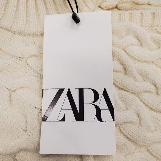 Zara Women Ivory Sweater S NWT image number 5