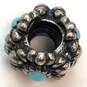 Designer Pandora 925 ALE Sterling Silver Turquoise Stone Beaded Charm image number 3