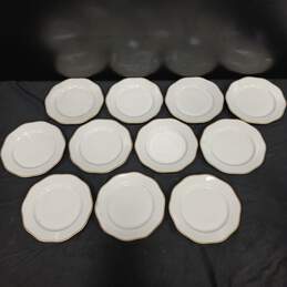 Bundle of 11 MCP Czechoslovakian Made White Ceramic Plates alternative image