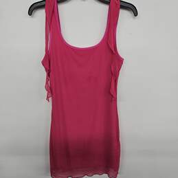 Pink Mesh Scoop Neck Nightgown alternative image