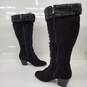 Torrid Black Faux Suede High Heeled Lace-Up Sweater Boots Women's US Size 10 image number 2