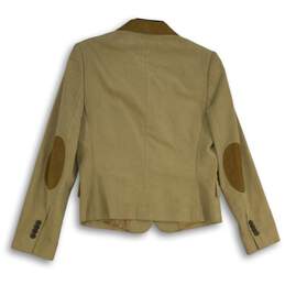 NWT Womens Tan Brown Notch Lapel Long Sleeve Three Button Blazer Size 6 alternative image