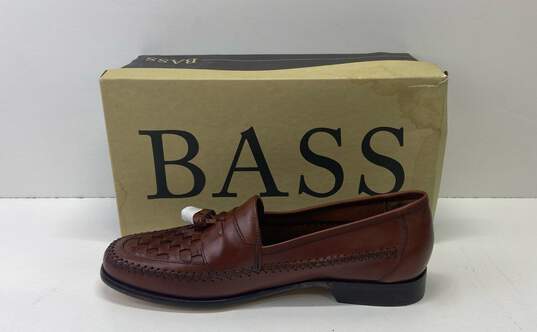 Bass Bellacio Woven Brown Leather Tassel Loafers Casual Shoes Men's Size 12 image number 2